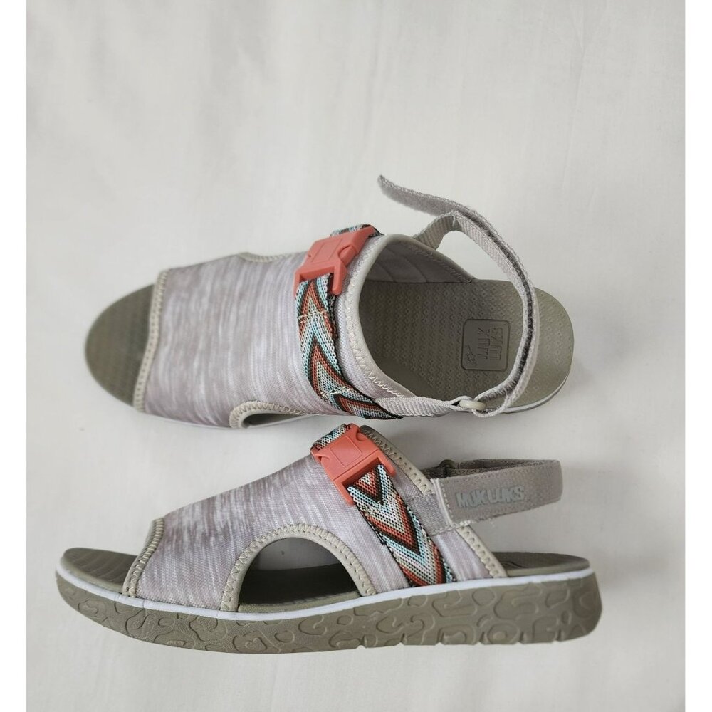 MUK LUKS Women's Clay Boardwalk Parade Microfiber Slingback Mule Sandal Size 9 - Picture 6 of 16
